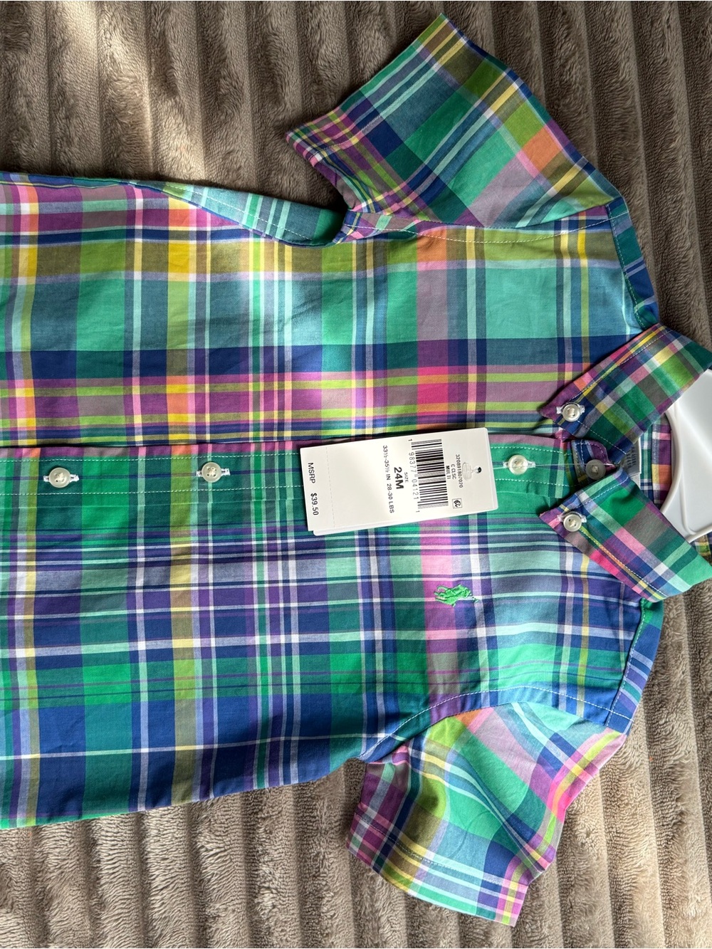 Polo by Ralph Lauren Multicolor Plaid Short-Sleeve Button-Down Shirt